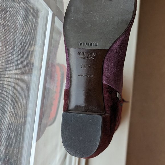 Miu Miu suede low heeled boot  Size 8.5 NWOT - Picture 9 of 16